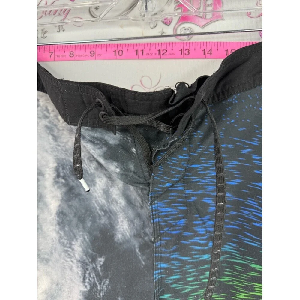 O'Neill shorts swim weather map Black Board Shorts with Multicolor Swirl Panel